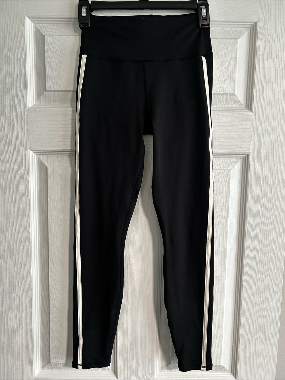 Z Supply Black Women’s Leggings with White Side Stripes